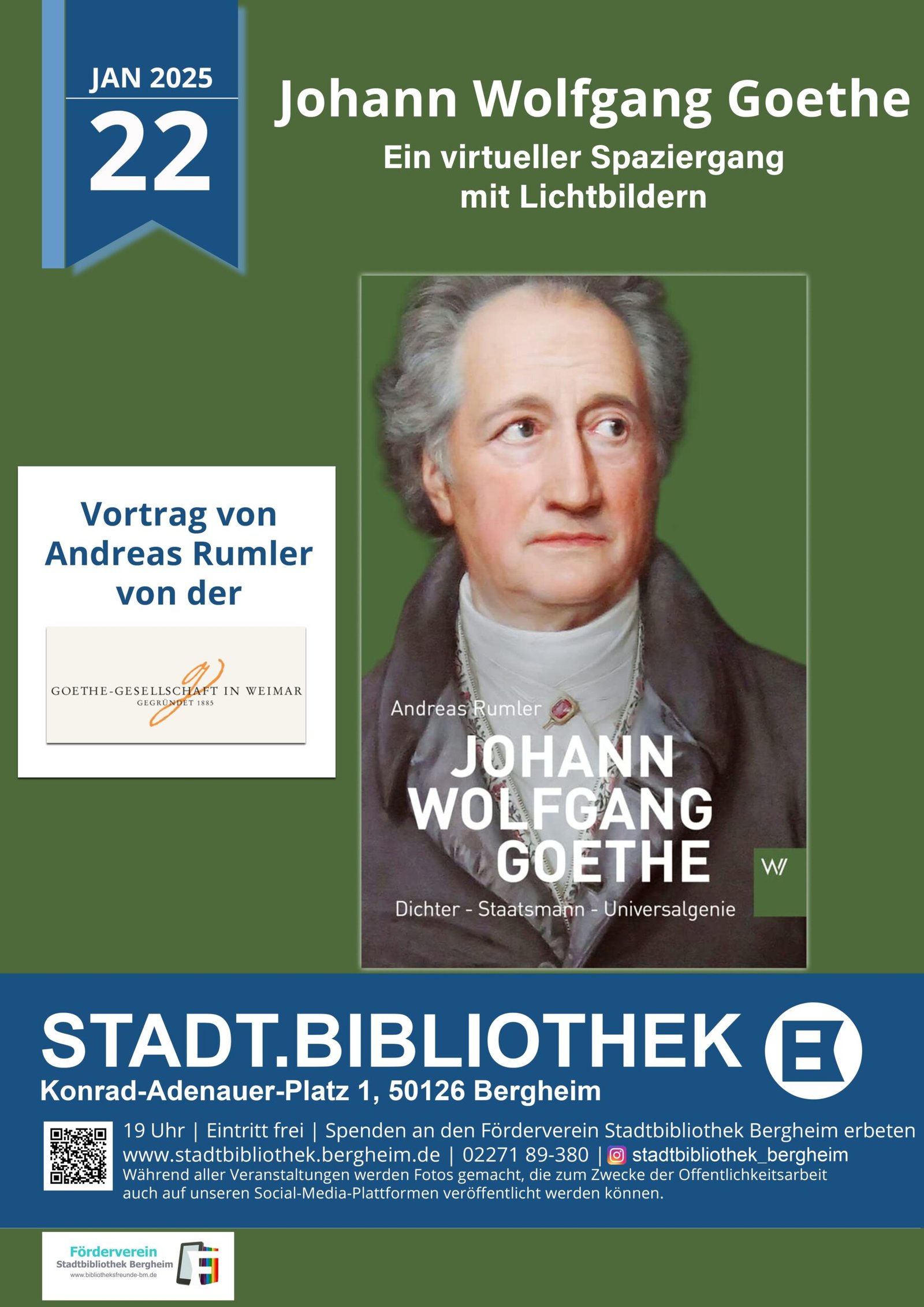 22. Januar 2025: Goethe – ein virtueller Spaziergang