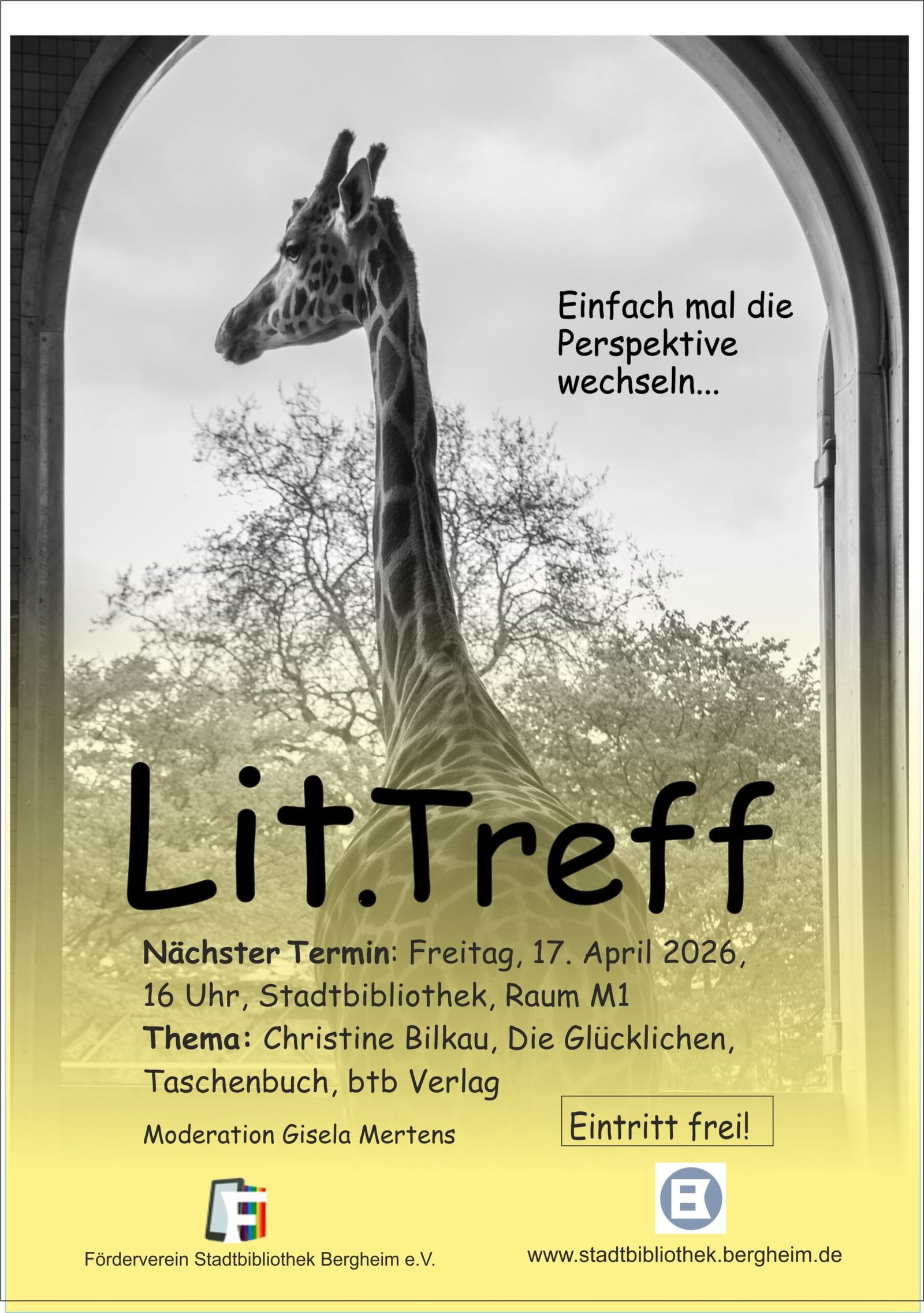 17. April 2026: Lit.Treff zu „Die Glücklichen“ von Christine Bilkau