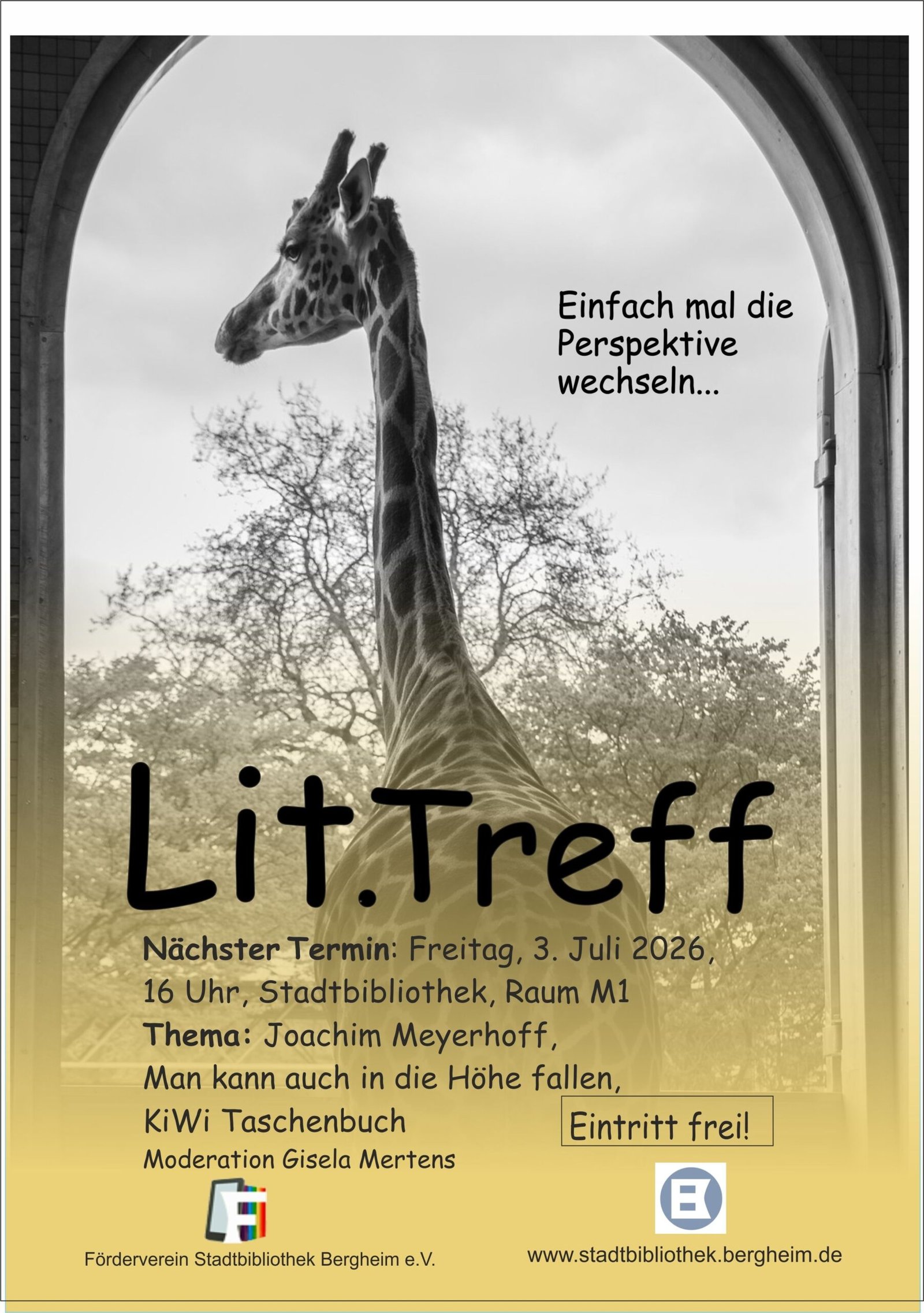 3. Juli 2026: Lit.Treff zu „Man kann auch in die Höhe fallen“ von Joachim Meyerhoff